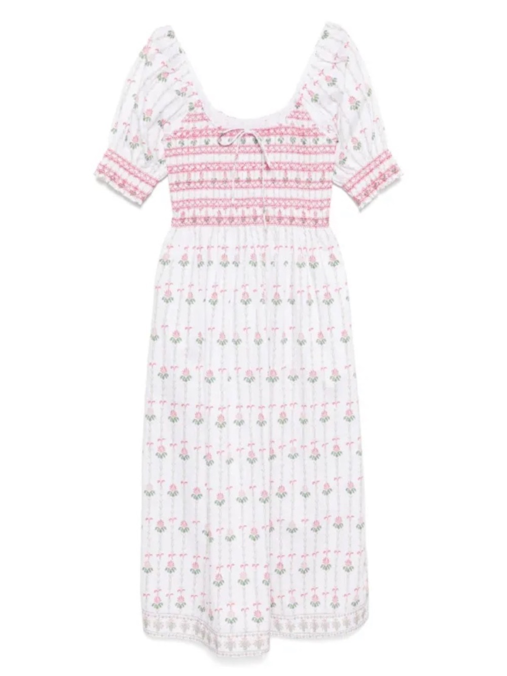 NWT Hill House Home Madeline Nap Dress In Trailing Fern, White Multi XXXS